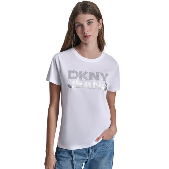 DKNY STACKED RHINESTONE FOIL ΜΠΛΟΥΖΑ ΓΥΝΑΙΚΕΙΑ DJ6T1746-C5L