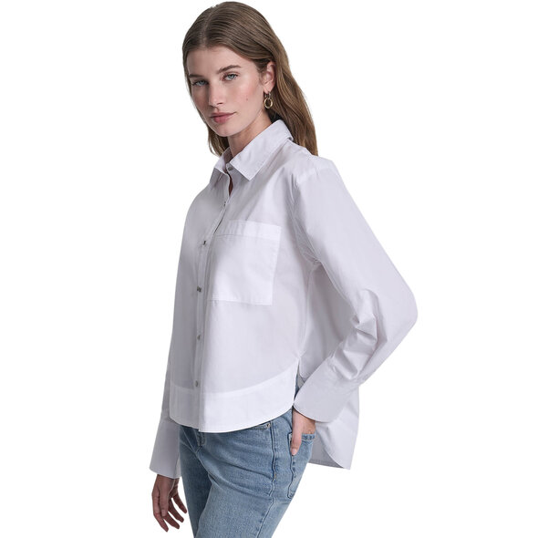 DKNY POPLIN ΠΟΥΚΑΜΙΣΟ ΓΥΝΑΙΚΕΙΟ DJ6W2238-WHT