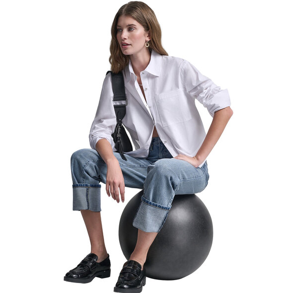 DKNY POPLIN ΠΟΥΚΑΜΙΣΟ ΓΥΝΑΙΚΕΙΟ DJ6W2238-WHT
