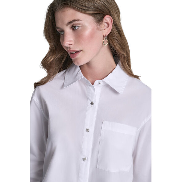 DKNY POPLIN ΠΟΥΚΑΜΙΣΟ ΓΥΝΑΙΚΕΙΟ DJ6W2238-WHT