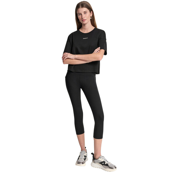 DKNY METALLIC BUBBLE LOGO ΜΠΛΟΥΖΑ ΓΥΝΑΙΚΕΙΑ DP6T1662-BLK