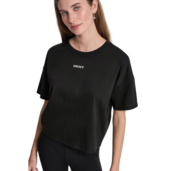 DKNY METALLIC BUBBLE LOGO ΜΠΛΟΥΖΑ ΓΥΝΑΙΚΕΙΑ DP6T1662-BLK