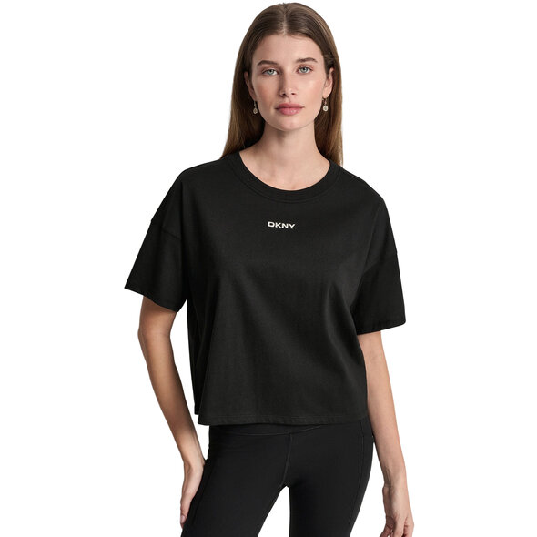 DKNY METALLIC BUBBLE LOGO ΜΠΛΟΥΖΑ ΓΥΝΑΙΚΕΙΑ DP6T1662-BLK
