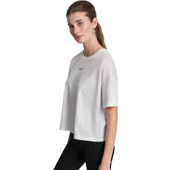 DKNY METALLIC BUBBLE LOGO ΜΠΛΟΥΖΑ ΓΥΝΑΙΚΕΙΑ DP6T1662-WHT