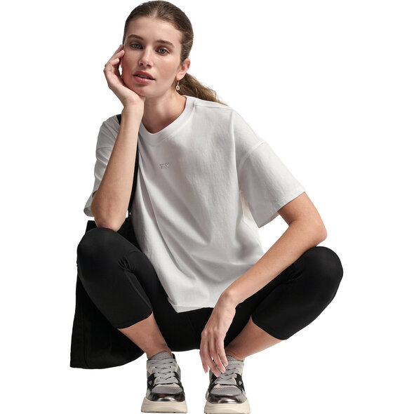 DKNY METALLIC BUBBLE LOGO ΜΠΛΟΥΖΑ ΓΥΝΑΙΚΕΙΑ DP6T1662-WHT