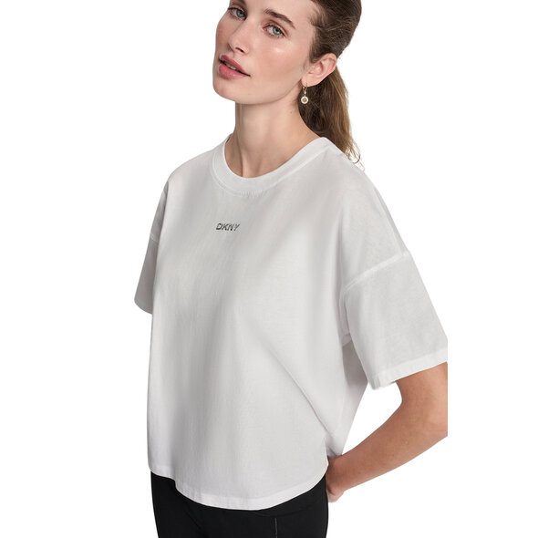 DKNY METALLIC BUBBLE LOGO ΜΠΛΟΥΖΑ ΓΥΝΑΙΚΕΙΑ DP6T1662-WHT