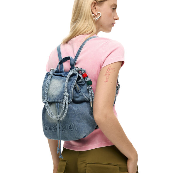 DESIGUAL 'HALF LOGO' DENIM BACKPACK ΓΥΝΑΙΚΕΙΑ 26SAKD07-5005