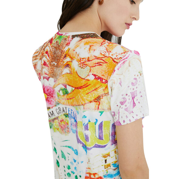 DESIGUAL 'TATTOO' RIB ΜΠΛΟΥΖΑ ΓΥΝΑΙΚEIA 21SWTKDT-1001