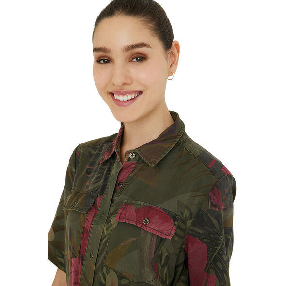 DESIGUAL 'ANGELA' MIDI ΦΟΡΕΜΑ ΓΥΝΑΙΚEIO ΣΕ SAFARI STYLE 21SWVN01-4008