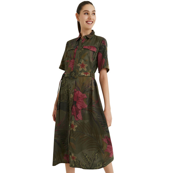 DESIGUAL 'ANGELA' MIDI ΦΟΡΕΜΑ ΓΥΝΑΙΚEIO ΣΕ SAFARI STYLE 21SWVN01-4008