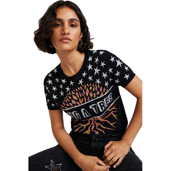 DESIGUAL 'HUG A TREE' ΠΛΕΚΤΗ ΜΠΛΟΥΖΑ ΓΥΝΑΙΚEIA 21WWTK54-2000
