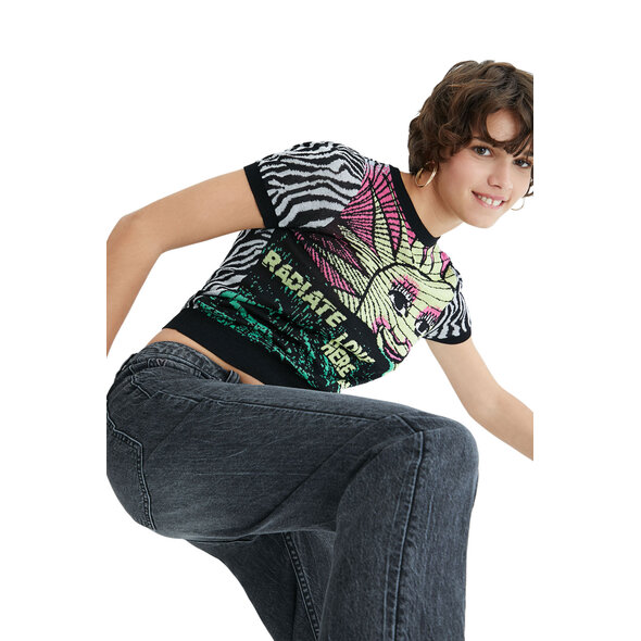 DESIGUAL 'RADIATE LOVE' ΠΛΕΚΤΗ ΜΠΛΟΥΖΑ ΓΥΝΑΙΚEIA 21WWTK55-2006
