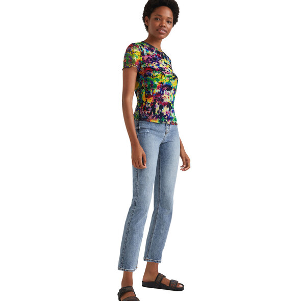 DESIGUAL 'ELOISSE' ARTY SLIM ΜΠΛΟΥΖΑ ΓΥΝΑΙΚEIA ME ΤΟΥΛΙ 21WWTKC9-9019