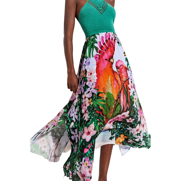 DESIGUAL 'PARROT' ΦΟΡΕΜΑ ΘΑΛΑΣΣΗΣ ΓΥΝΑΙΚΕΙΟ 22SWMW10-5020