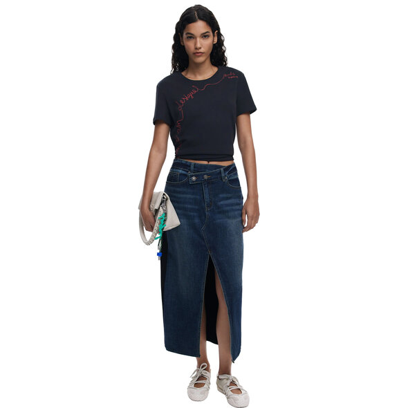 DESIGUAL 'TWISTED' DENIM ΦΟΥΣΤΑ ΓΥΝΑΙΚΕΙΑ 25WWFD03-5053