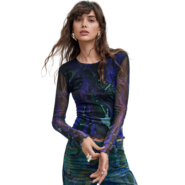 DESIGUAL 'DOTS LEAF' ΜΠΛΟΥΖΑ ΓΥΝΑΙΚΕΙΑ 26WWTK02-5022