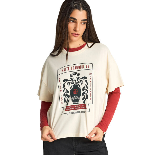 FUNKY BUDDHA ΜΠΛΟΥΖΑ ΓΥΝΑΙΚΕΙΑ FBL013-121-04-CHALK