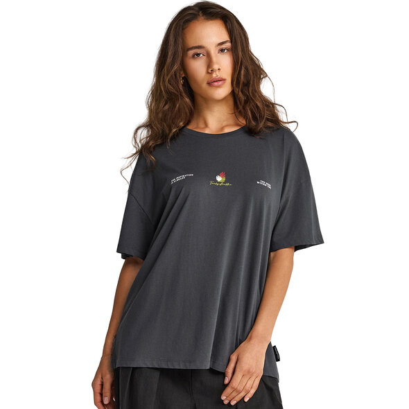 FUNKY BUDDHA ΜΠΛΟΥΖΑ ΓΥΝΑΙΚΕΙΑ FBL013-125-04-ANTHRACITE