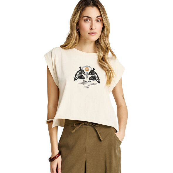 FUNKY BUDDHA ΜΠΛΟΥΖΑ ΓΥΝΑΙΚΕΙΑ FBL013-127-04-CHALK