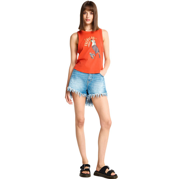 FUNKY BUDDHA ΜΠΛΟΥΖΑ ΓΥΝΑΙΚΕΙΑ FBL013-157-04-SPICY ORANGE