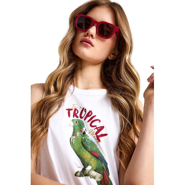 FUNKY BUDDHA ΜΠΛΟΥΖΑ ΓΥΝΑΙΚΕΙΑ FBL013-157-04-WHITE