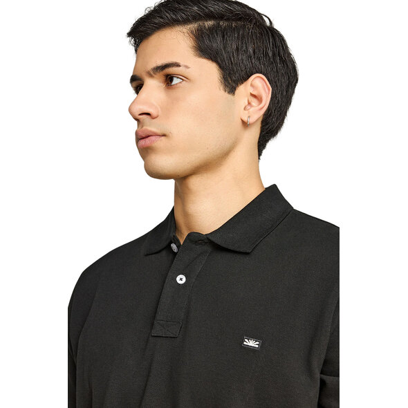 FUNKY BUDDHA ESSENTIAL COTTON POLO ΜΠΛΟΥΖΑ ΑΝΔΡΙΚΗ FBM013-001-11-BLACK