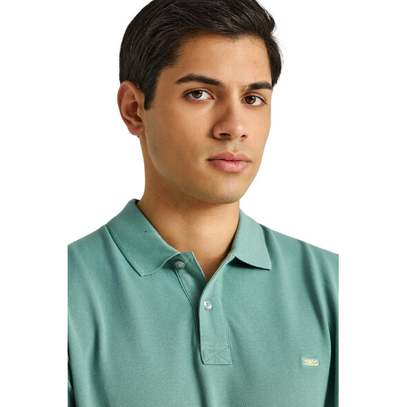 FUNKY BUDDHA ESSENTIAL COTTON POLO ΜΠΛΟΥΖΑ ΑΝΔΡΙΚΗ FBM013-001-11-GREEN LAKE