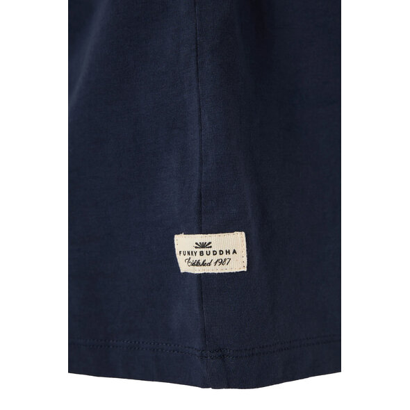FUNKY BUDDHA ΑΜΑΝΙΚΗ ΜΠΛΟΥΖΑ ΑΝΔΡΙΚΗ FBM013-003-04-NAVY