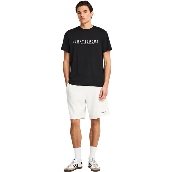 FUNKY BUDDHA COTTON T-SHIRT WITH PRINT ΑΝΔΡΙΚΟ FBM013-011-04-BLACK