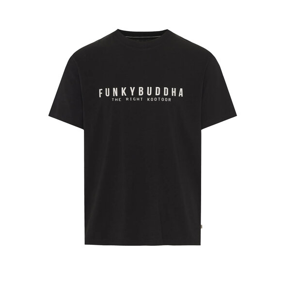FUNKY BUDDHA COTTON T-SHIRT WITH PRINT ΑΝΔΡΙΚΟ FBM013-011-04-BLACK