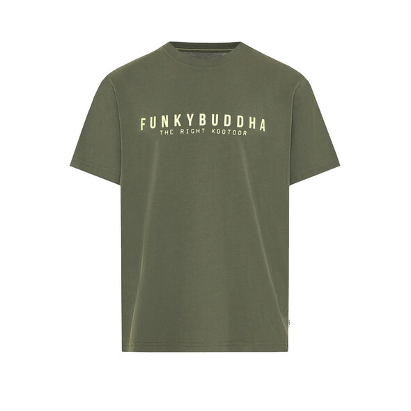 FUNKY BUDDHA COTTON T-SHIRT WITH PRINT ΑΝΔΡΙΚΟ FBM013-011-04-DEEP FOREST