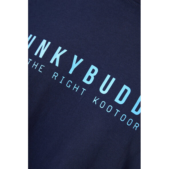 FUNKY BUDDHA COTTON T-SHIRT WITH PRINT ΑΝΔΡΙΚΟ FBM013-011-04-NAVY