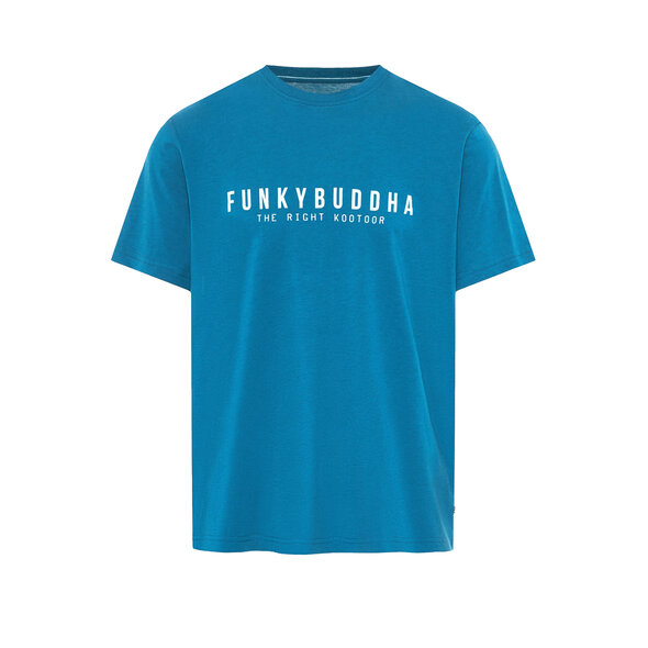 FUNKY BUDDHA COTTON T-SHIRT WITH PRINT ΑΝΔΡΙΚΟ FBM013-011-04-OCEAN DEPTH
