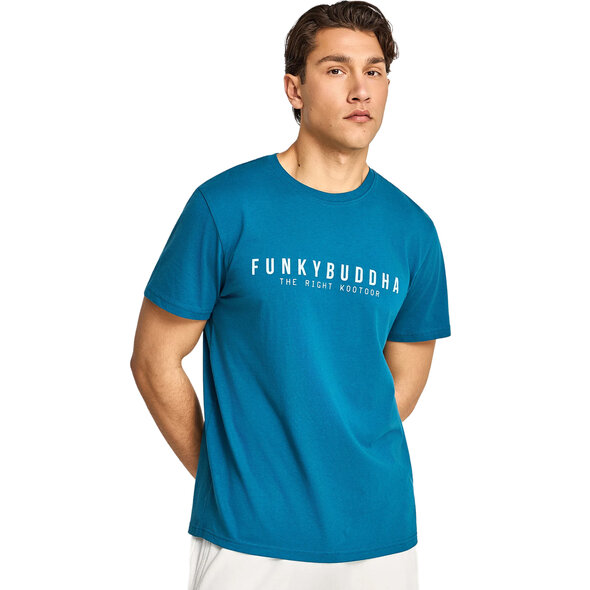 FUNKY BUDDHA COTTON T-SHIRT WITH PRINT ΑΝΔΡΙΚΟ FBM013-011-04-OCEAN DEPTH
