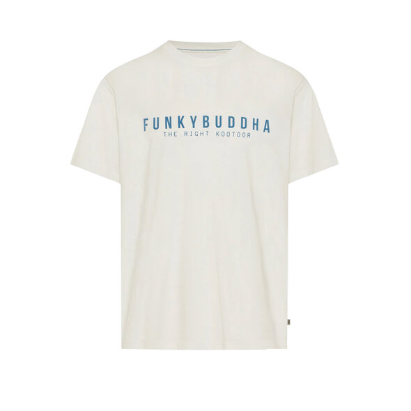 FUNKY BUDDHA COTTON T-SHIRT WITH PRINT ΑΝΔΡΙΚΟ FBM013-011-04-OFF WHITE