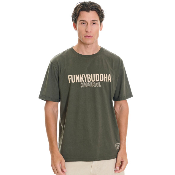 FUNKY BUDDHA RELAXED ΜΠΛΟΥΖΑ ΑΝΔΡIKΗ FBM013-032-04-DUSTY OLIVE