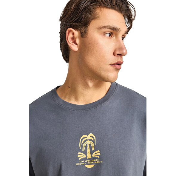 FUNKY BUDDHA RELAXED ΜΠΛΟΥΖΑ ΑΝΔΡΙΚΗ FBM013-048-04-DK GREY
