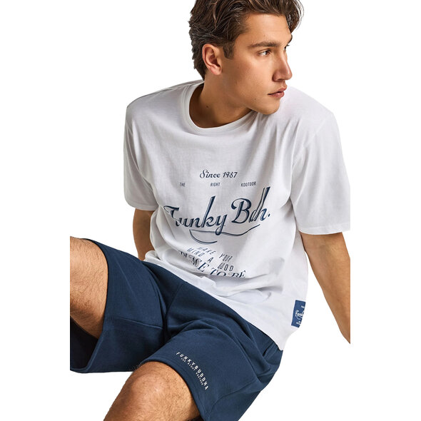 FUNKY BUDDHA ESSENTIAL JOGGER ΒΕΡΜΟΥΔΑ ΑΝΔΡΙΚΗ FBM013-050-03-NAVY