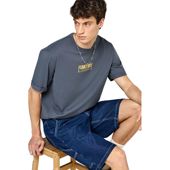 FUNKY BUDDHA ΜΠΛΟΥΖΑ ΑΝΔΡΙΚΗ FBM013-051-04-DK GREY