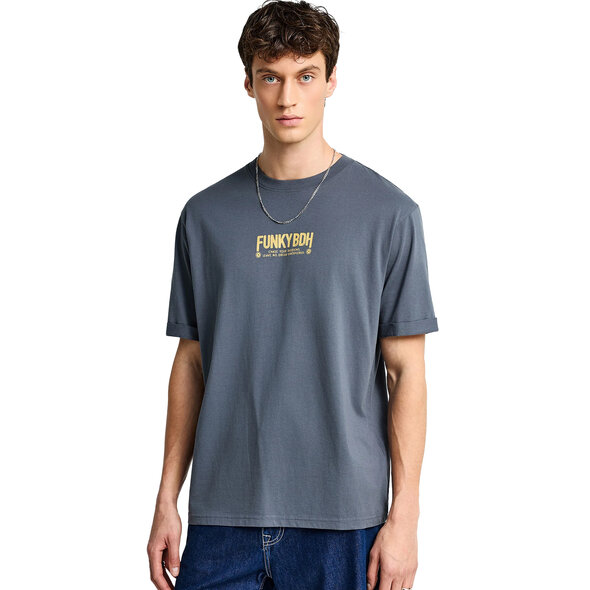 FUNKY BUDDHA ΜΠΛΟΥΖΑ ΑΝΔΡΙΚΗ FBM013-051-04-DK GREY