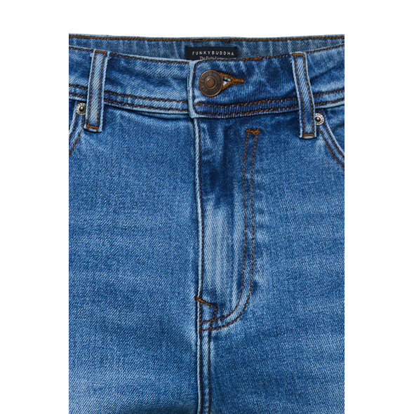 FUNKY BUDDHA DENIM ΠΑΝΤΕΛΟΝΙ ΑΝΔΡΙΚΟ FBM014-076-02-MD BLUE