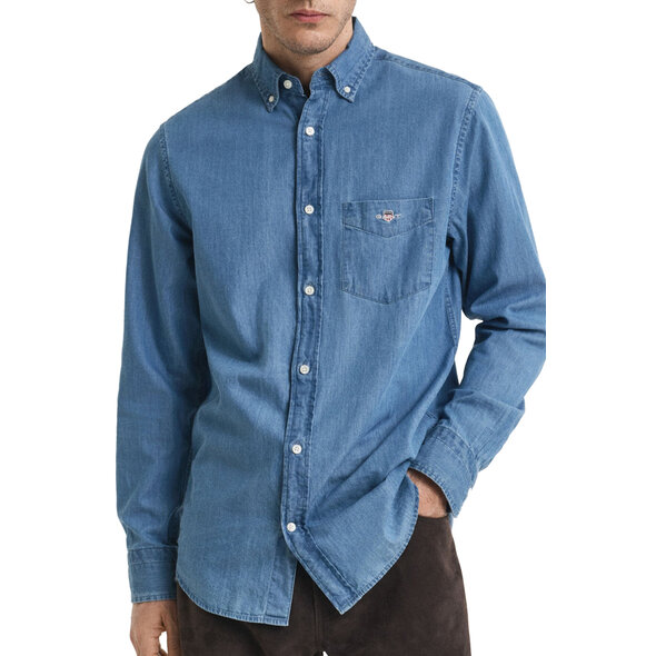 GANT REGULAR FIT INDIGO ΠΟΥΚΑΜΙΣΟ ΑΝΔΡΙΚΟ 3000400-980