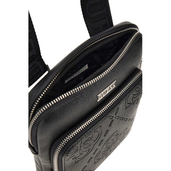 GUESS 'BOSTON' CROSSBODY FLAT ΤΣΑΝΤΑ ΑΝΔΡΙΚΗ HMBOMGP5423-BLA