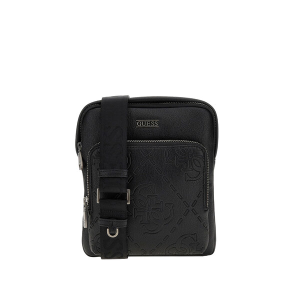 GUESS 'BOSTON' CROSSBODY FLAT ΤΣΑΝΤΑ ΑΝΔΡΙΚΗ HMBOMGP5423-BLA
