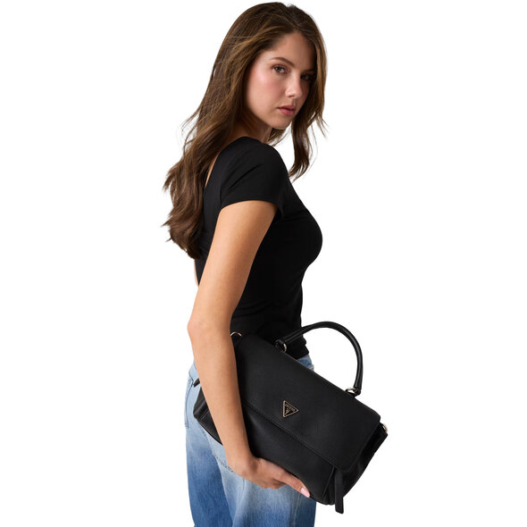 GUESS 'DEVON' TOP HANDLE FLAP ΤΣΑΝΤΑ ΓΥΝΑΙΚΕΙΑ HWBG9745200-BLA