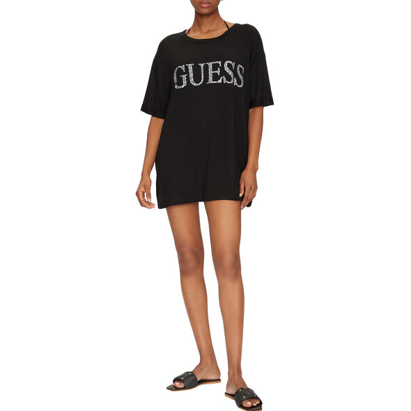 GUESS  LOGO LONG ΜΠΛΟΥΖΑ ΓΥΝΑΙΚΕΙΑ E5GI07K68D2-JBLK