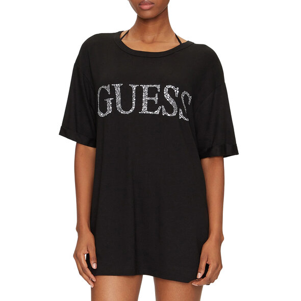GUESS  LOGO LONG ΜΠΛΟΥΖΑ ΓΥΝΑΙΚΕΙΑ E5GI07K68D2-JBLK