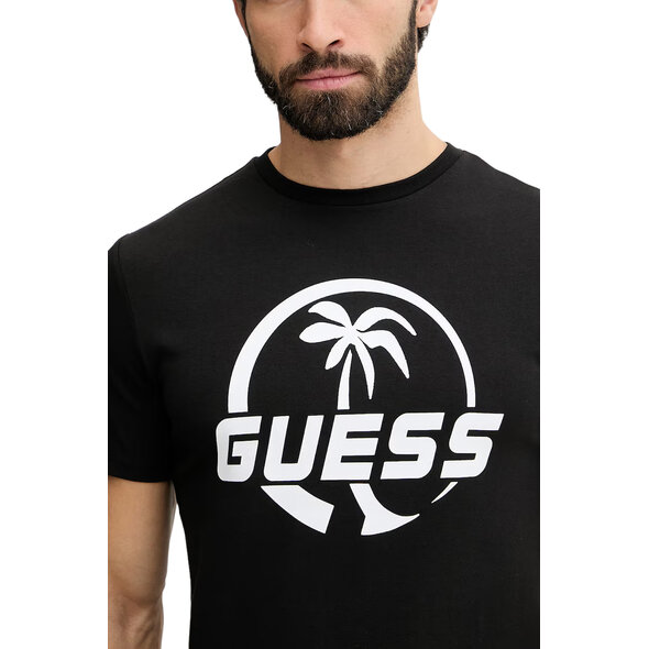 GUESS LOGO PALM ΜΠΛΟΥΖΑ ΑΝΔΡΙΚΗ F6GI00J1314-JBLK