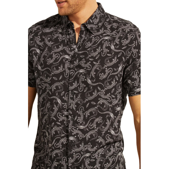 GUESSS ECO RAYON LIZARD ΠΟΥΚΑΜΙΣΟ ΑΝΔΡIKO M2GH10WD4Z2-P9KJ