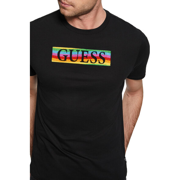 GUESS PRIDE WAVE LOGO ΜΠΛΟΥΖΑ ΑΝΔΡIKH M3YI60K9RM1-JBLK